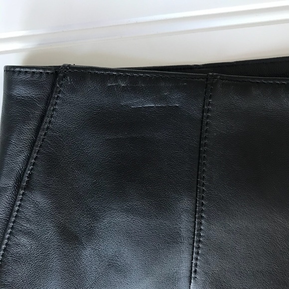 NWT Helmut Lang Lamb Leather Black Skirt Size 8 - Picture 7 of 8